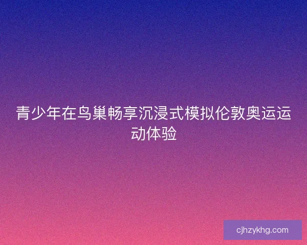 青少年在鸟巢畅享沉浸式模拟伦敦奥运运动体验 青少年在鸟巢畅享沉浸式模拟伦敦奥运运动体验