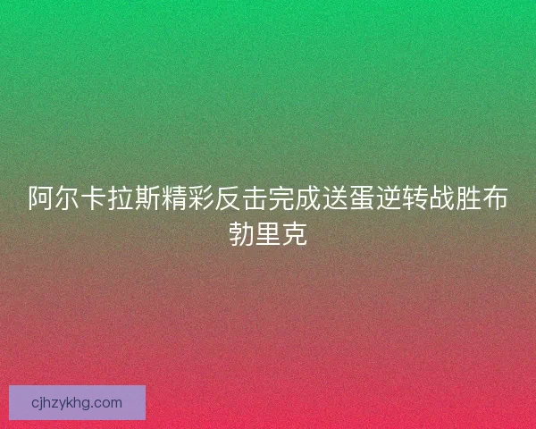 阿尔卡拉斯精彩反击完成送蛋逆转战胜布勃里克